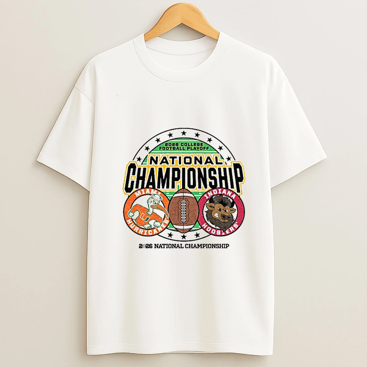 Indiana Vs Miami 2026 Cfp National Championship Game Jan 19th T Shirt