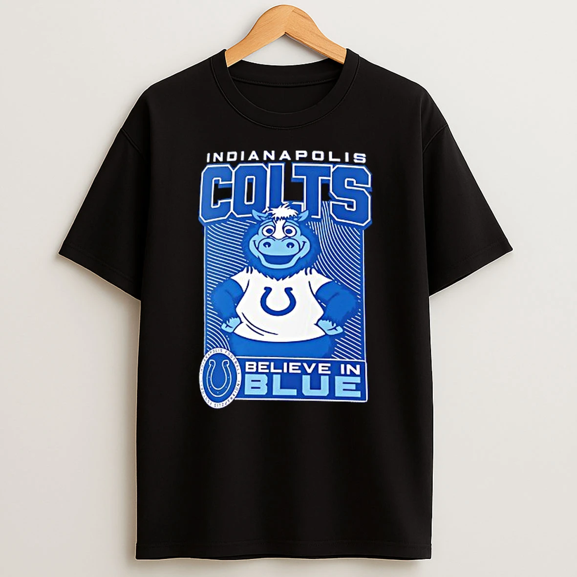 Indianapolis Colts Football Believe In Blue Mascot T Shirt