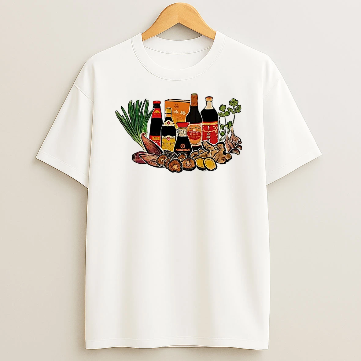Ingredients In Asian Cuisine Chinese Food Art T Shirt