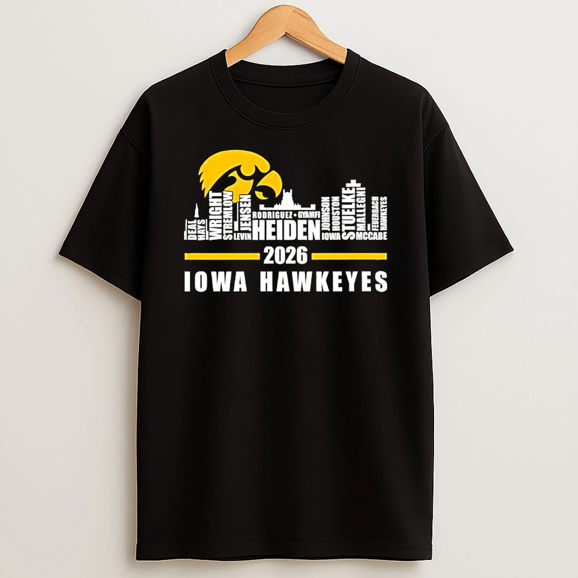 Iowa Hawkeyes 2026 Names Of Several Players T Shirt