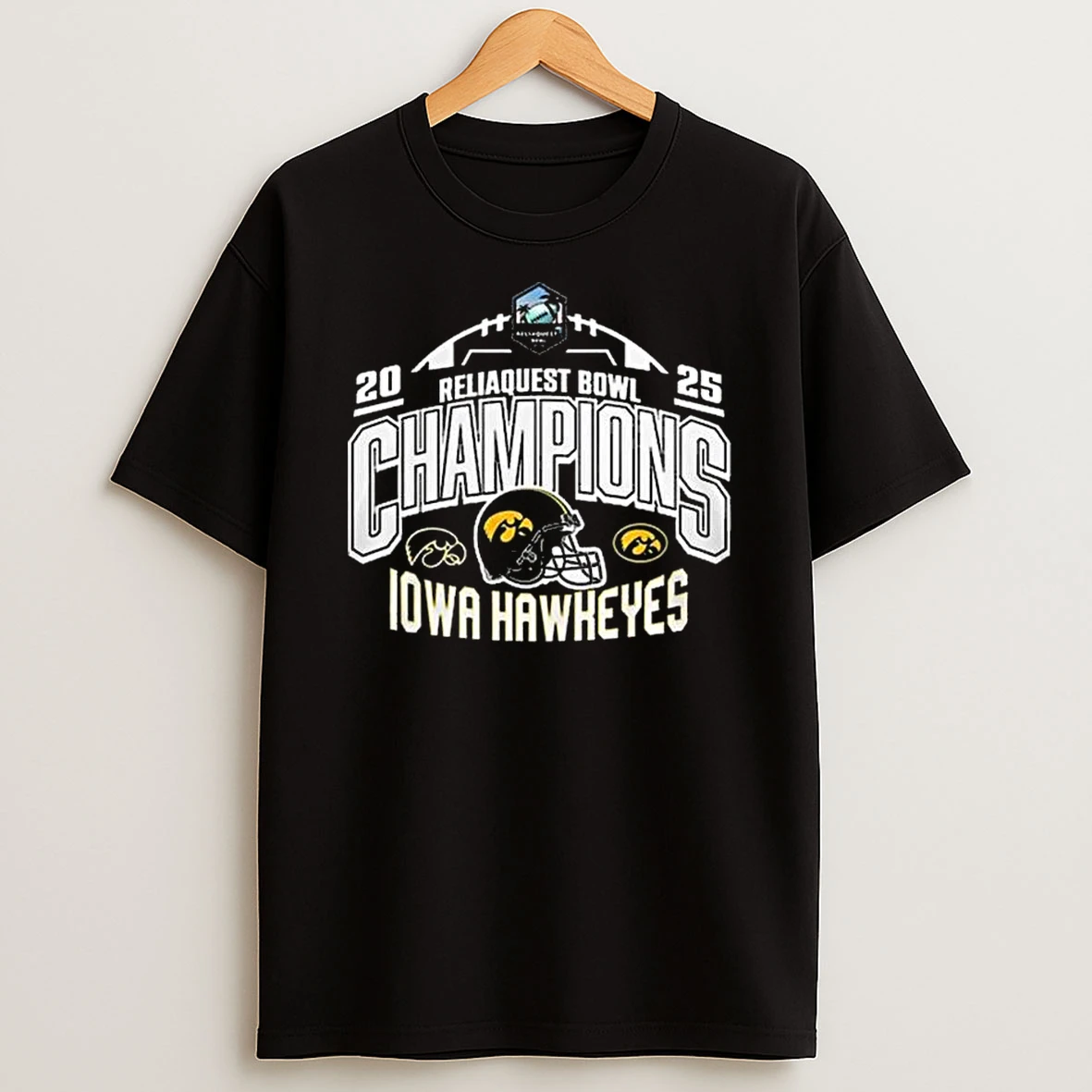 Iowa Hawkeyes Football Reliaquest Bowl 2025 Champions T Shirt