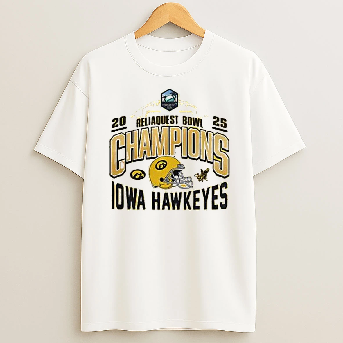 Iowa Hawkeyes Reliaquest Bowl Champions 2025 T Shirt