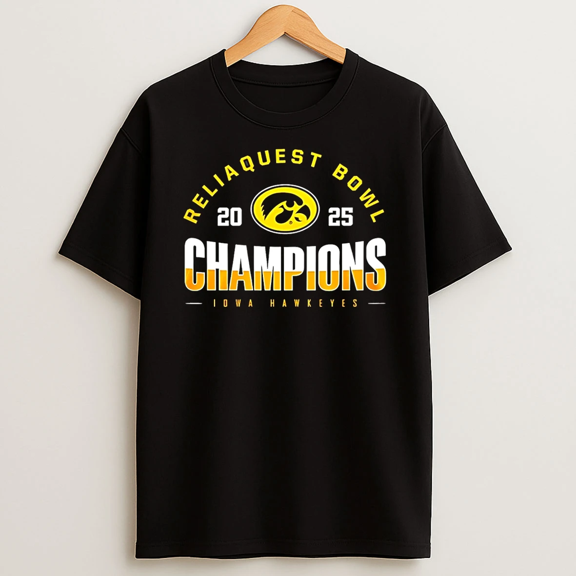 Iowa Hawkeyes Reliaquest Bowl Champions 25 T Shirt