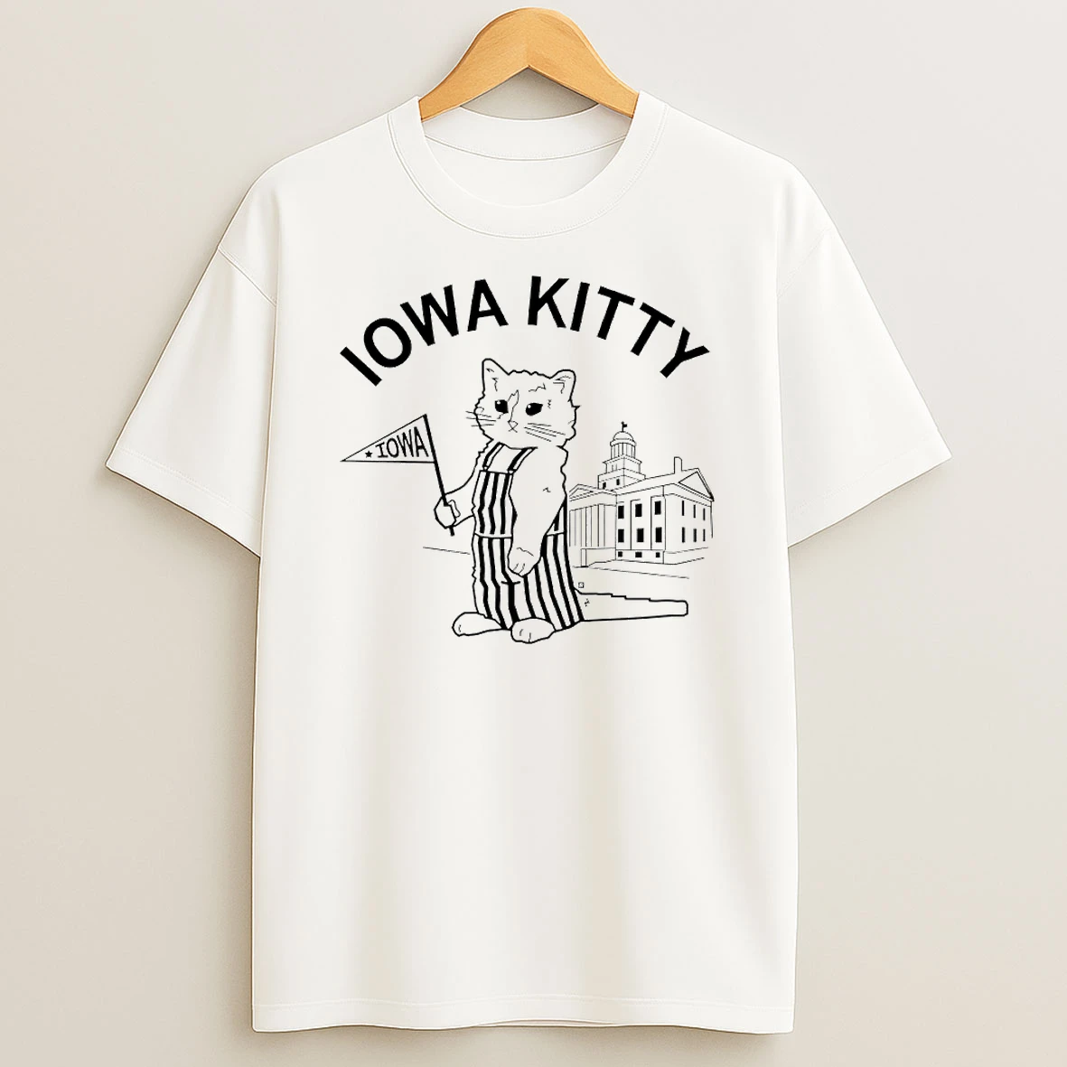 Iowa Kitty White House Circle T Shirt