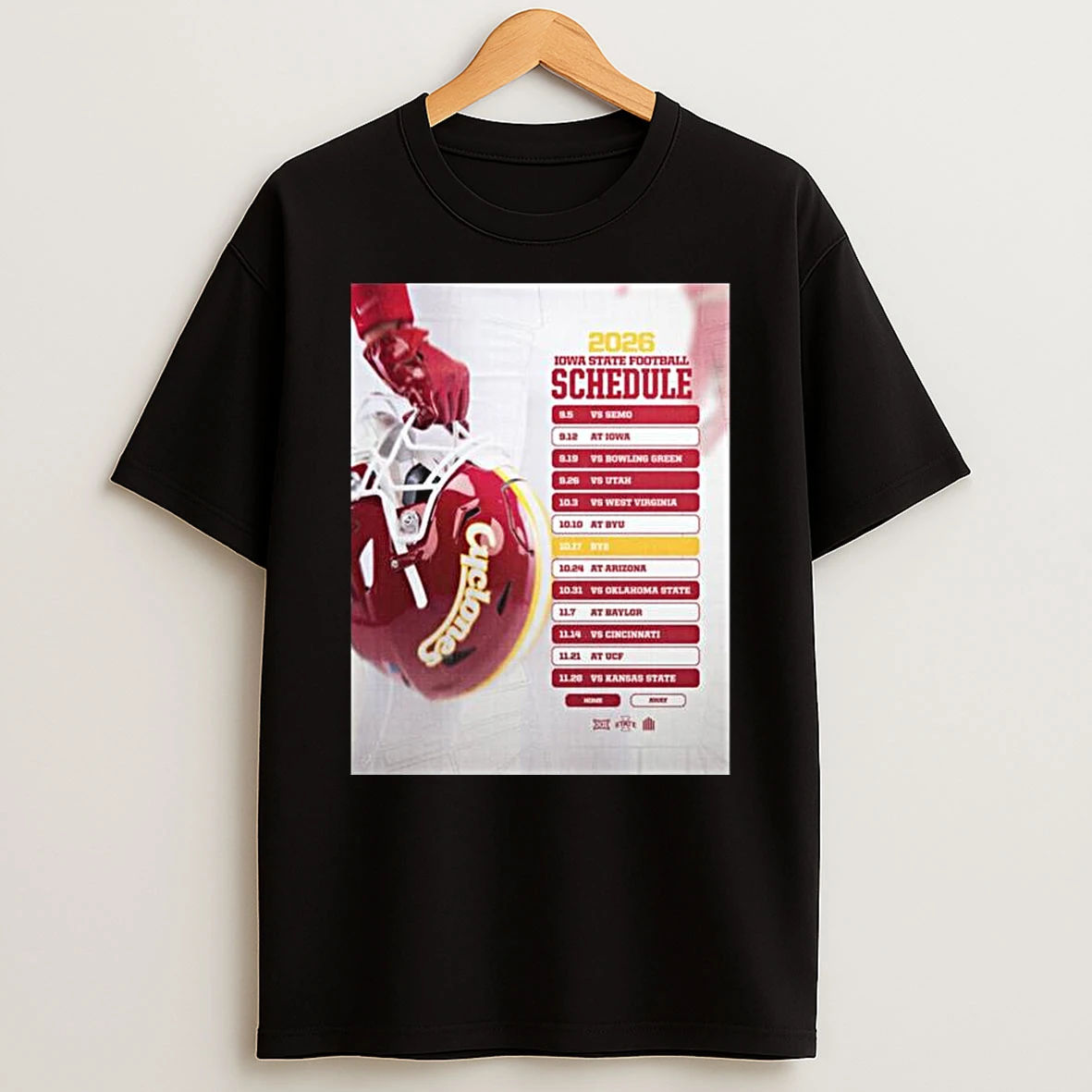 Iowa State Football Ncaa Schedule Season 2026 T Shirt