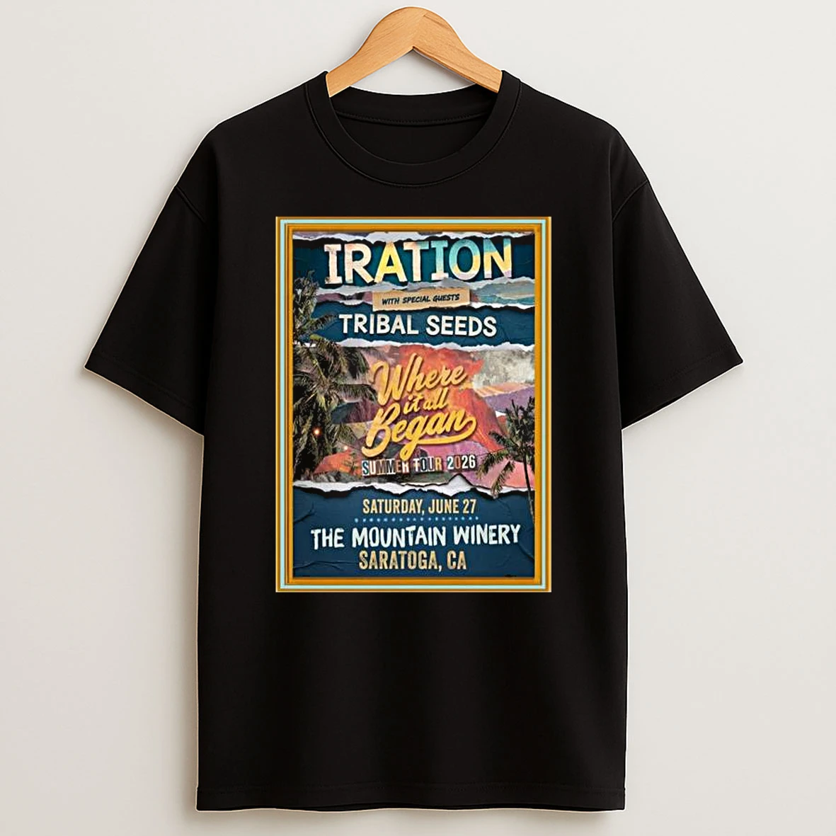 Iration Saratoga Ca June 27 2026 Concert T Shirt