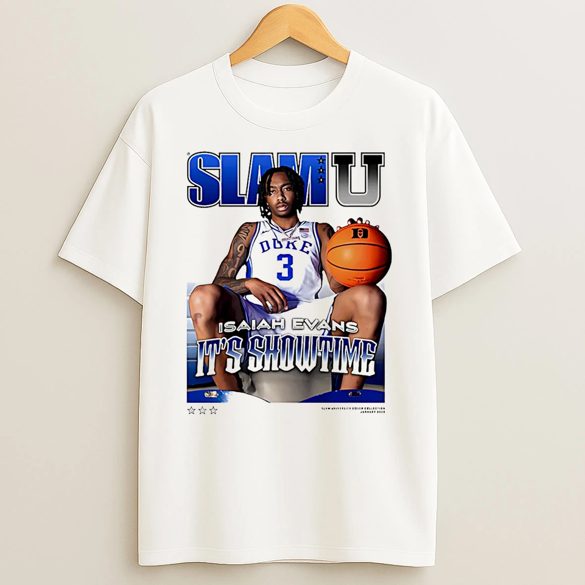 Isaiah Evans Duke Blue Devils Its Showtime Slamu T Shirt