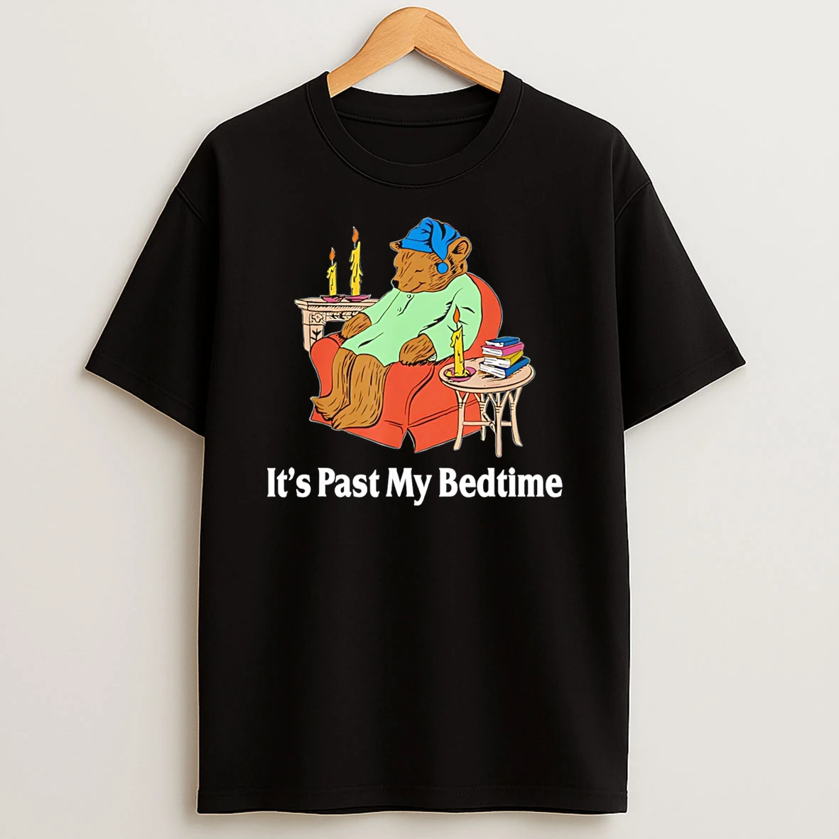 Its Past My Bedtime Bear Reading T Shirt