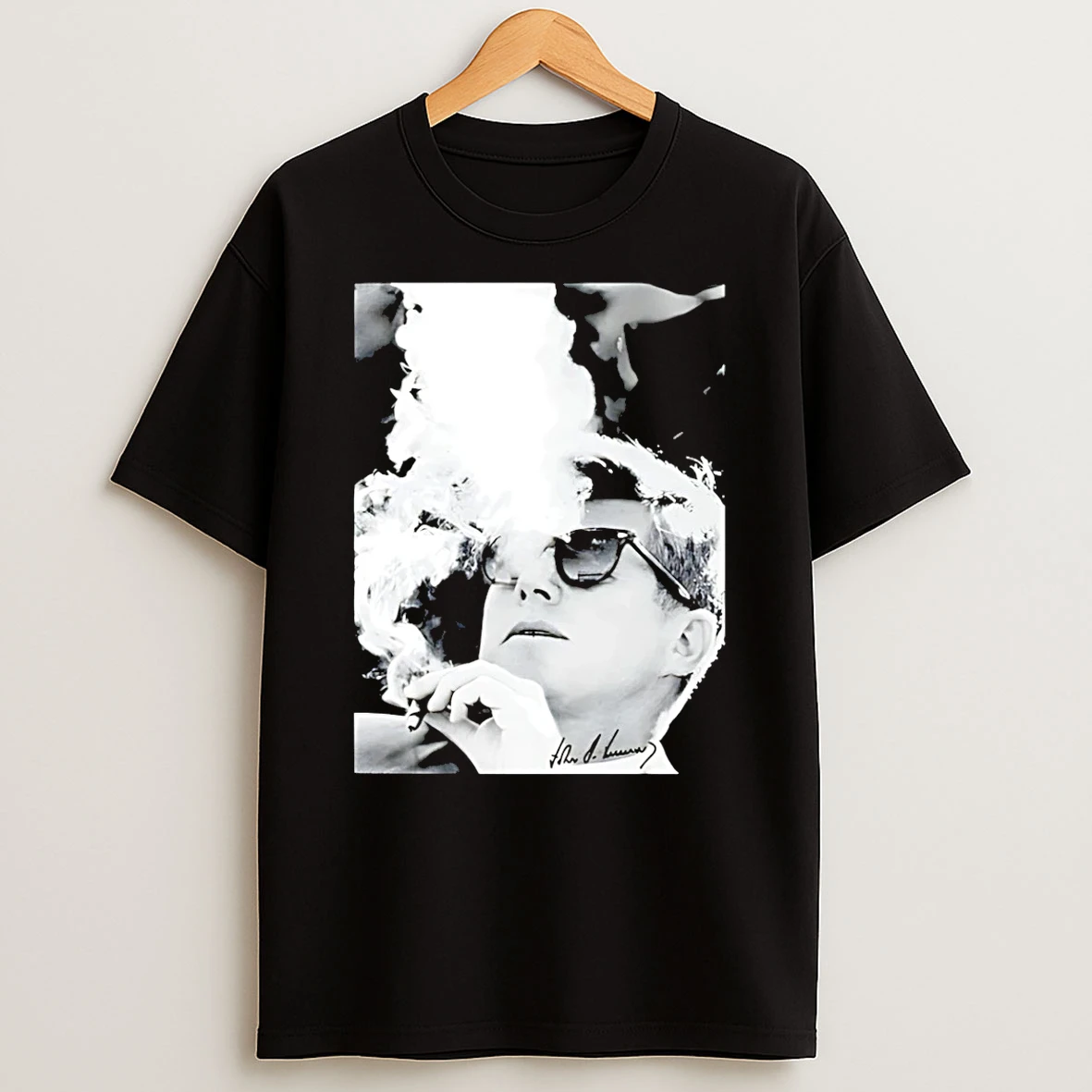 Jfk Smoke Graphic Signature T Shirt