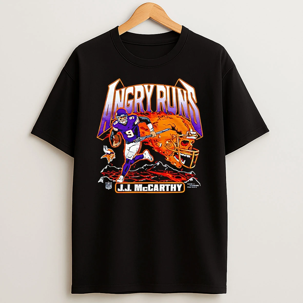 Jj Mccarthy Minnesota Vikings Angry Runs 2025 T Shirt