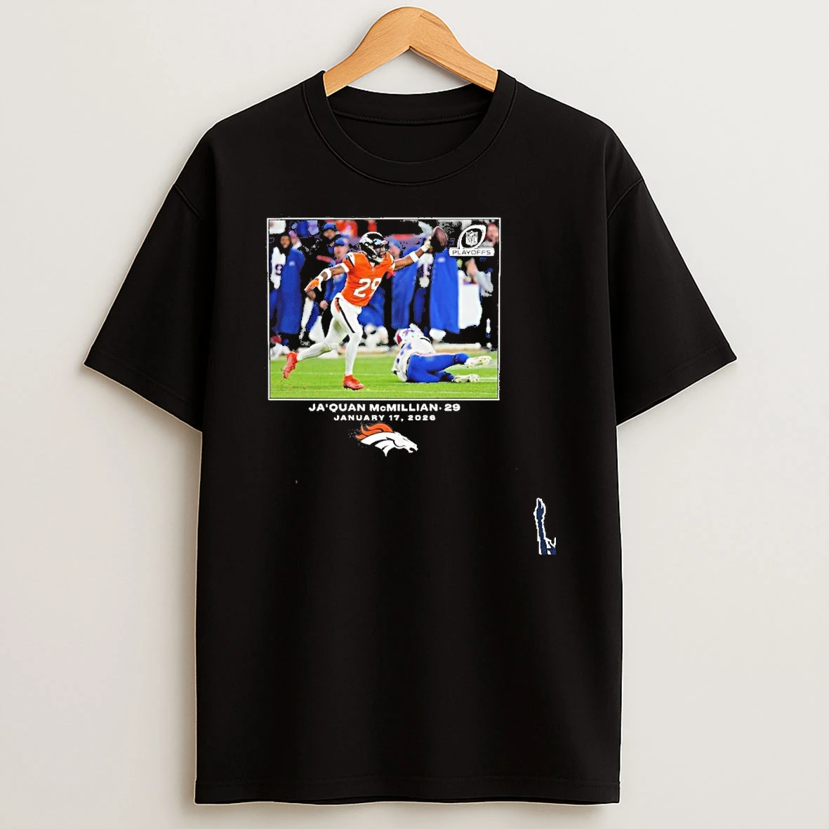 Jaquan Mcmillian Denver Broncos Nfl Flash Features Divisional Playoffs T Shirt