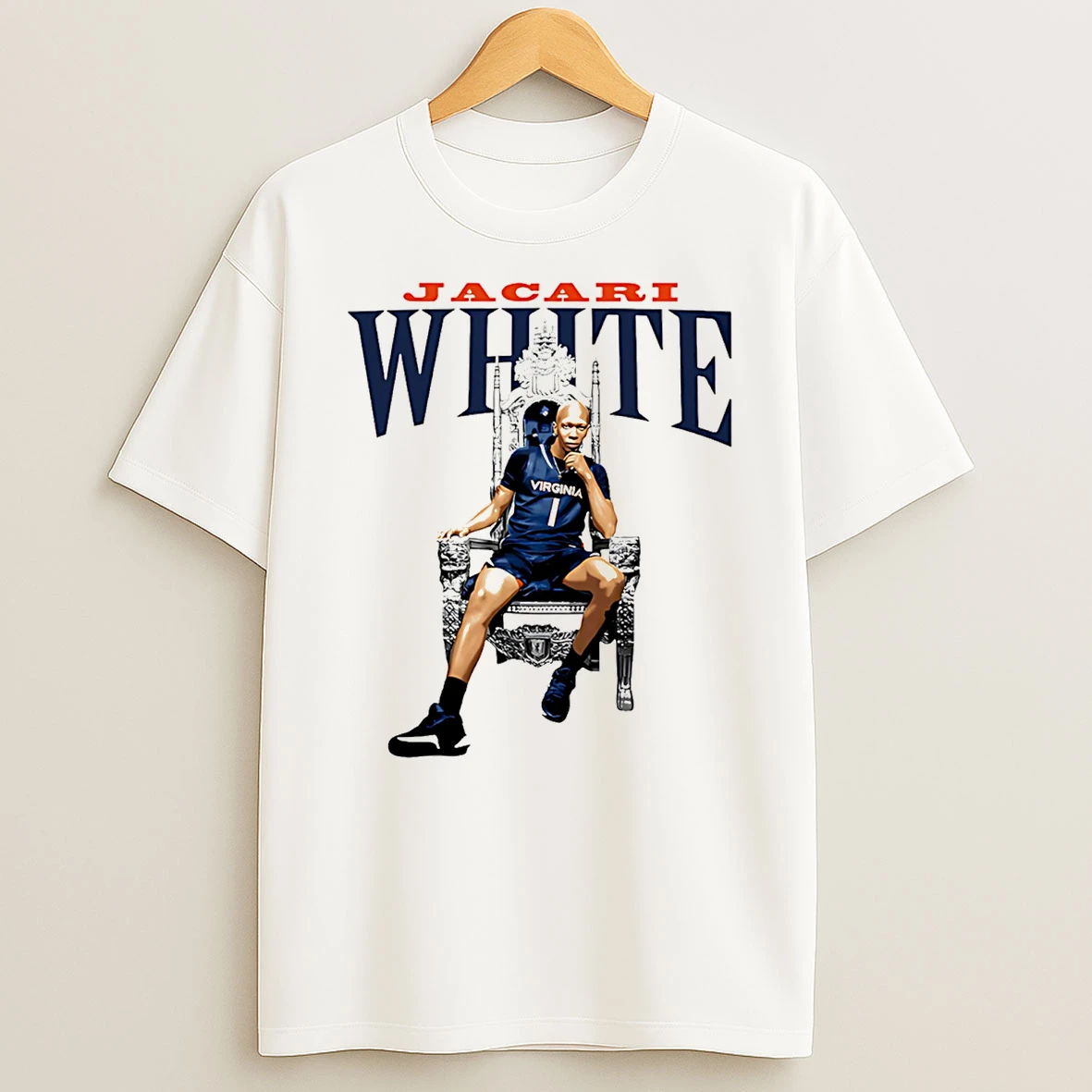 Jacari White Virginia Cavaliers Illustrated T Shirt