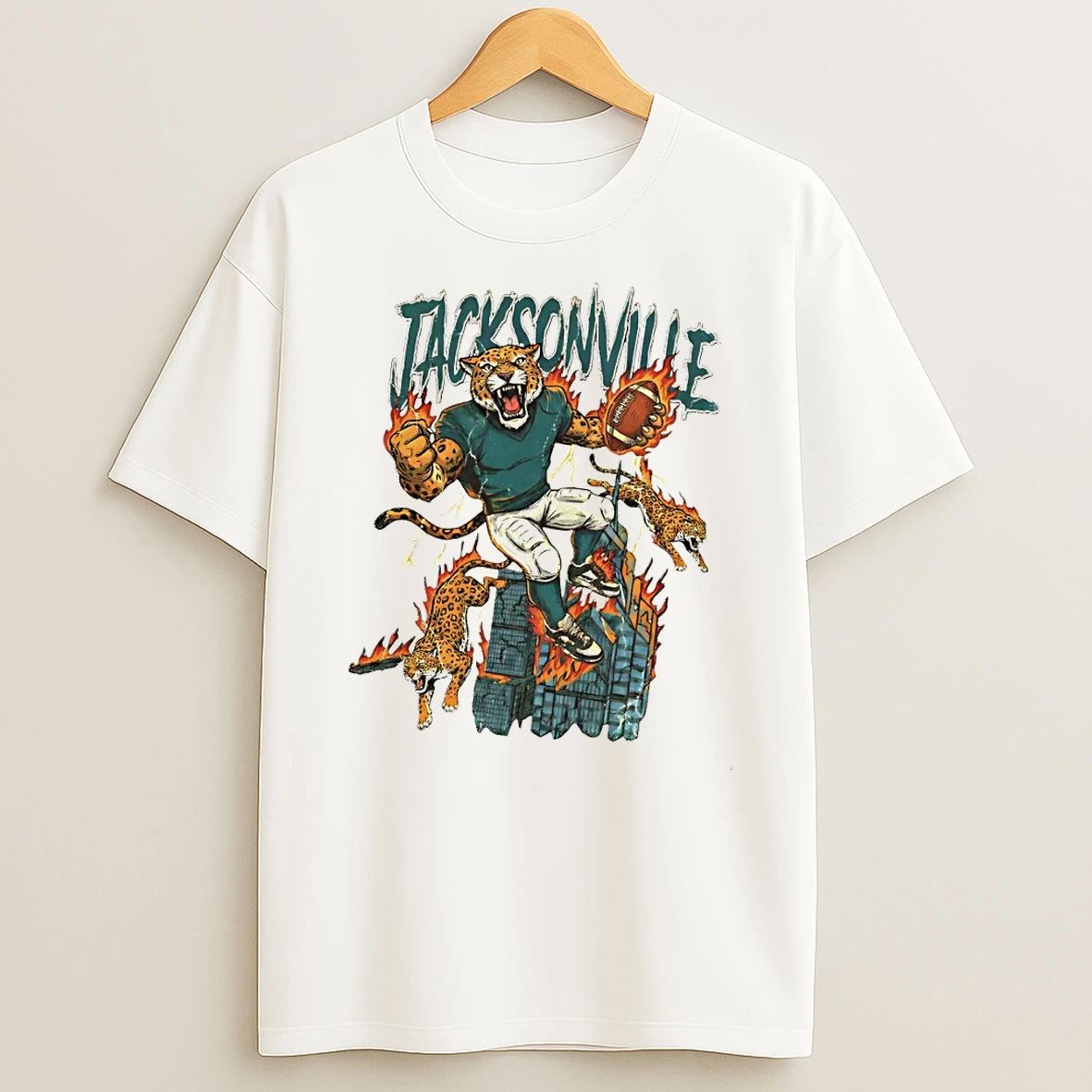 Jacksonville Football Retro Jaxson De Ville On The Top T Shirt