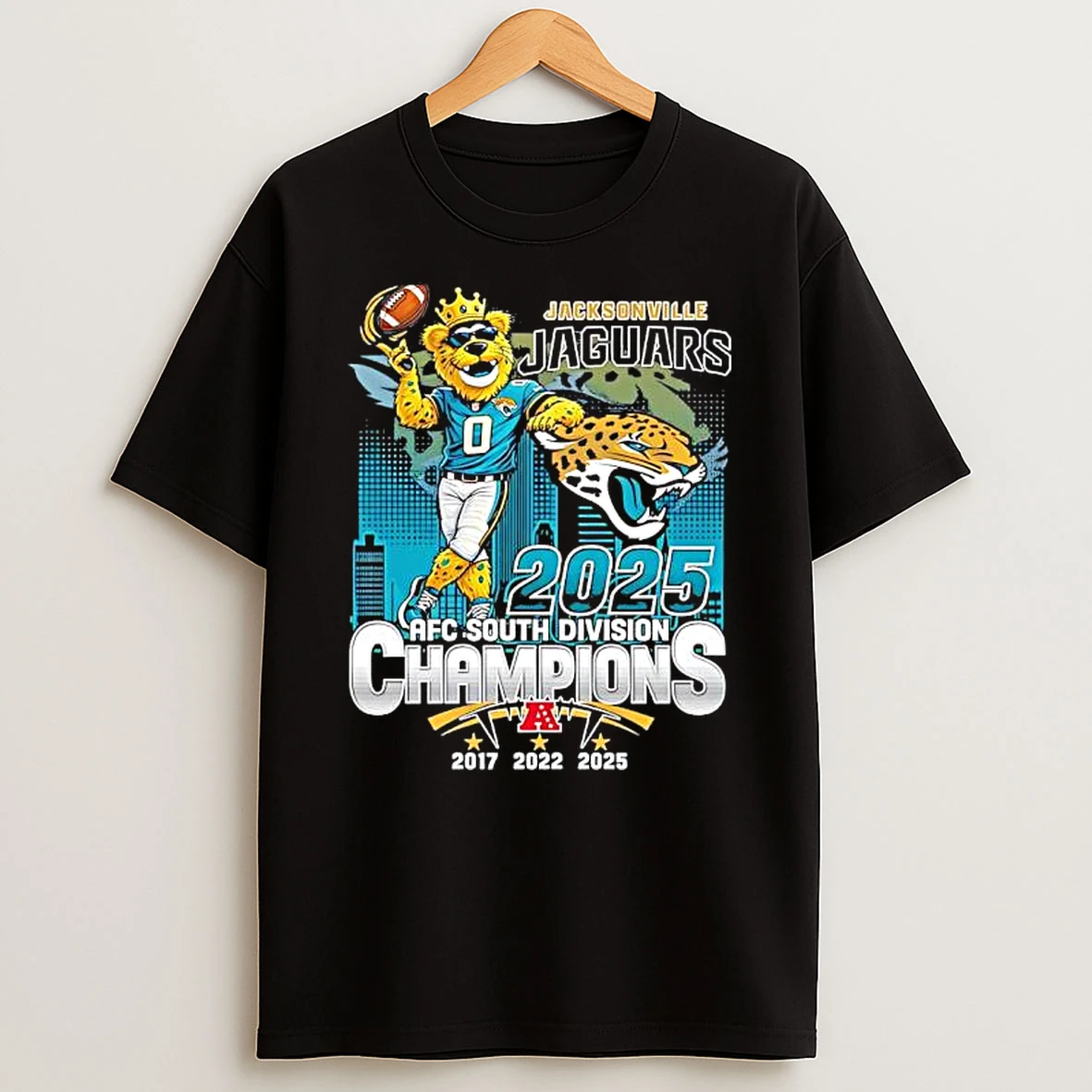 Jacksonville Jaguars 2017 2022 2025 Afc South Division Champions T Shirt