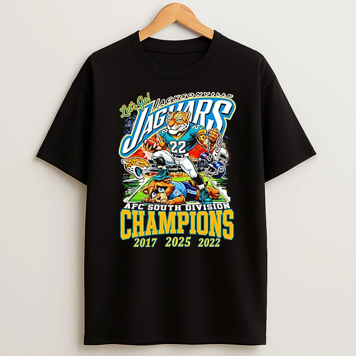 Jacksonville Jaguars 2025 Afc South Division Champions 3 Time T Shirt