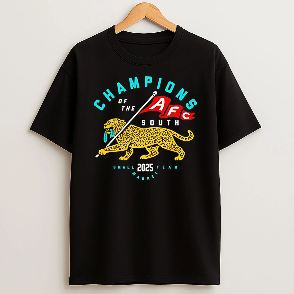 Jacksonville Jaguars Champions Of The South Afc 2025 T Shirt