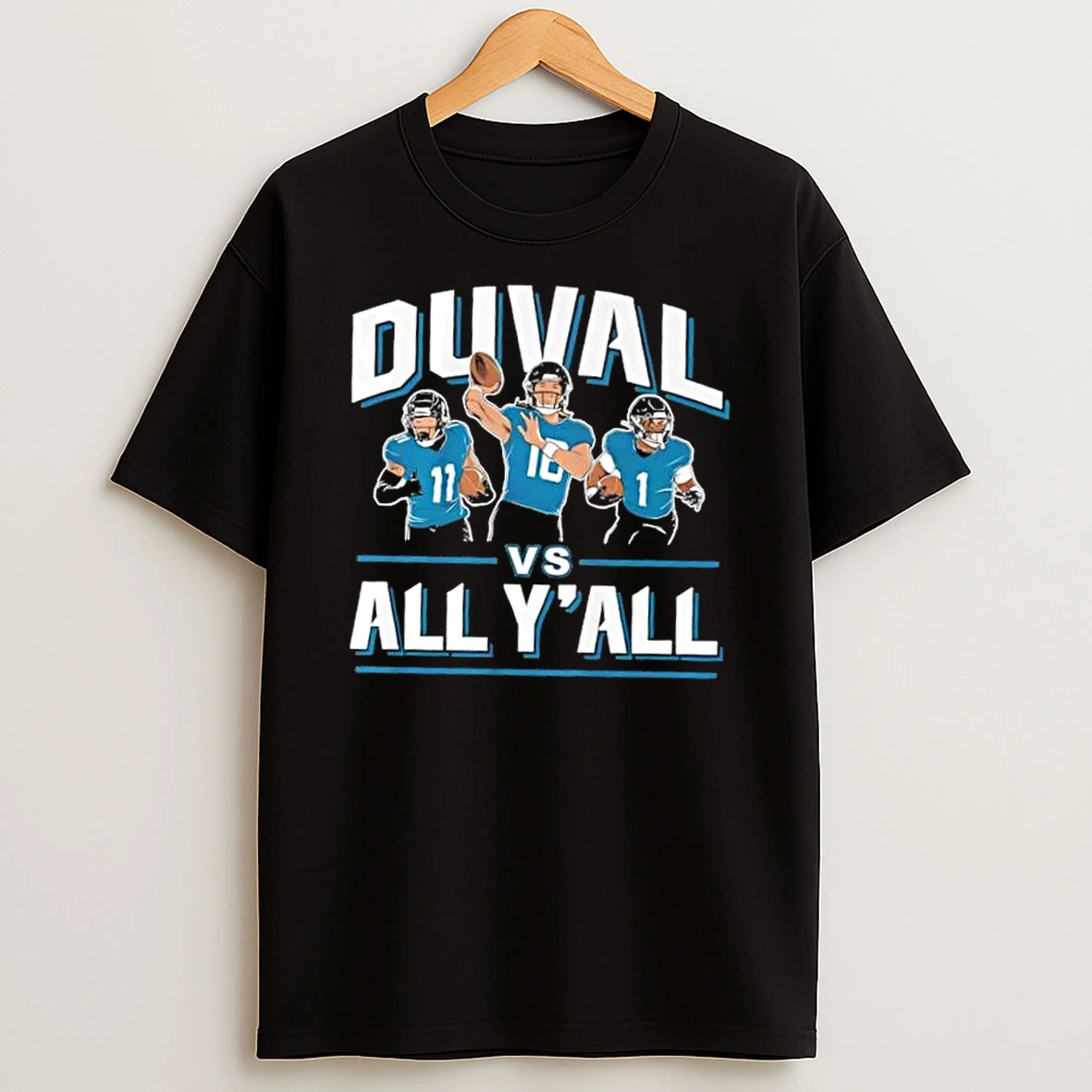 Jacksonville Jaguars Football Duval Vs All Yall Caricature T Shirt