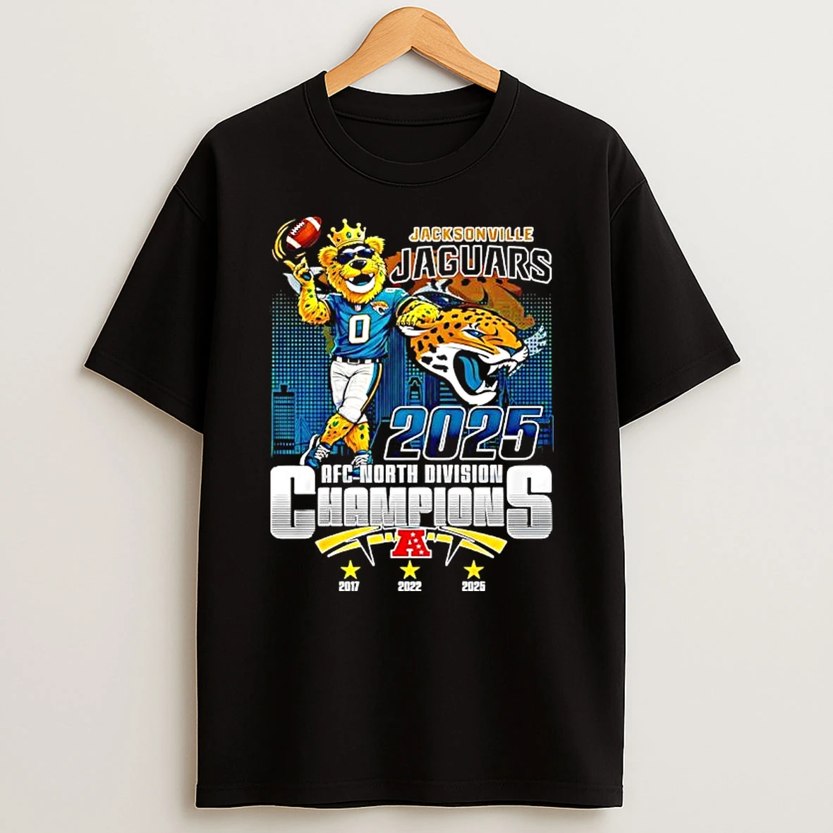 Jacksonville Jaguars Mascot 2025 Afc South Division Champions Graphic T Shirt