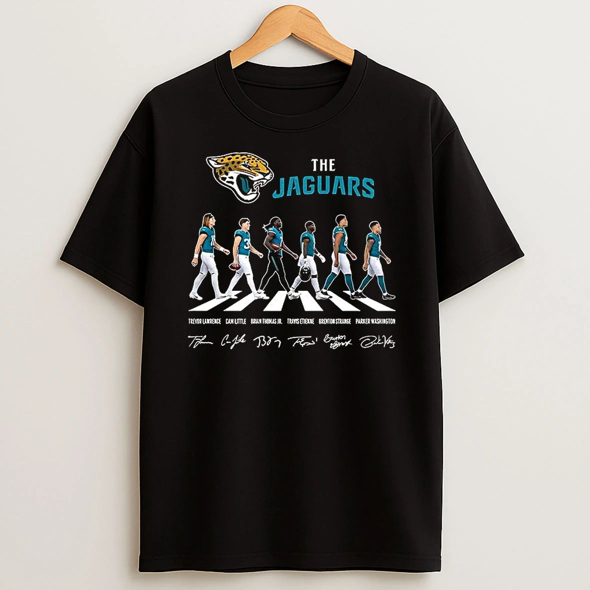 Jacksonville Jaguars Nfl Player Cross The Road Signature T Shirt