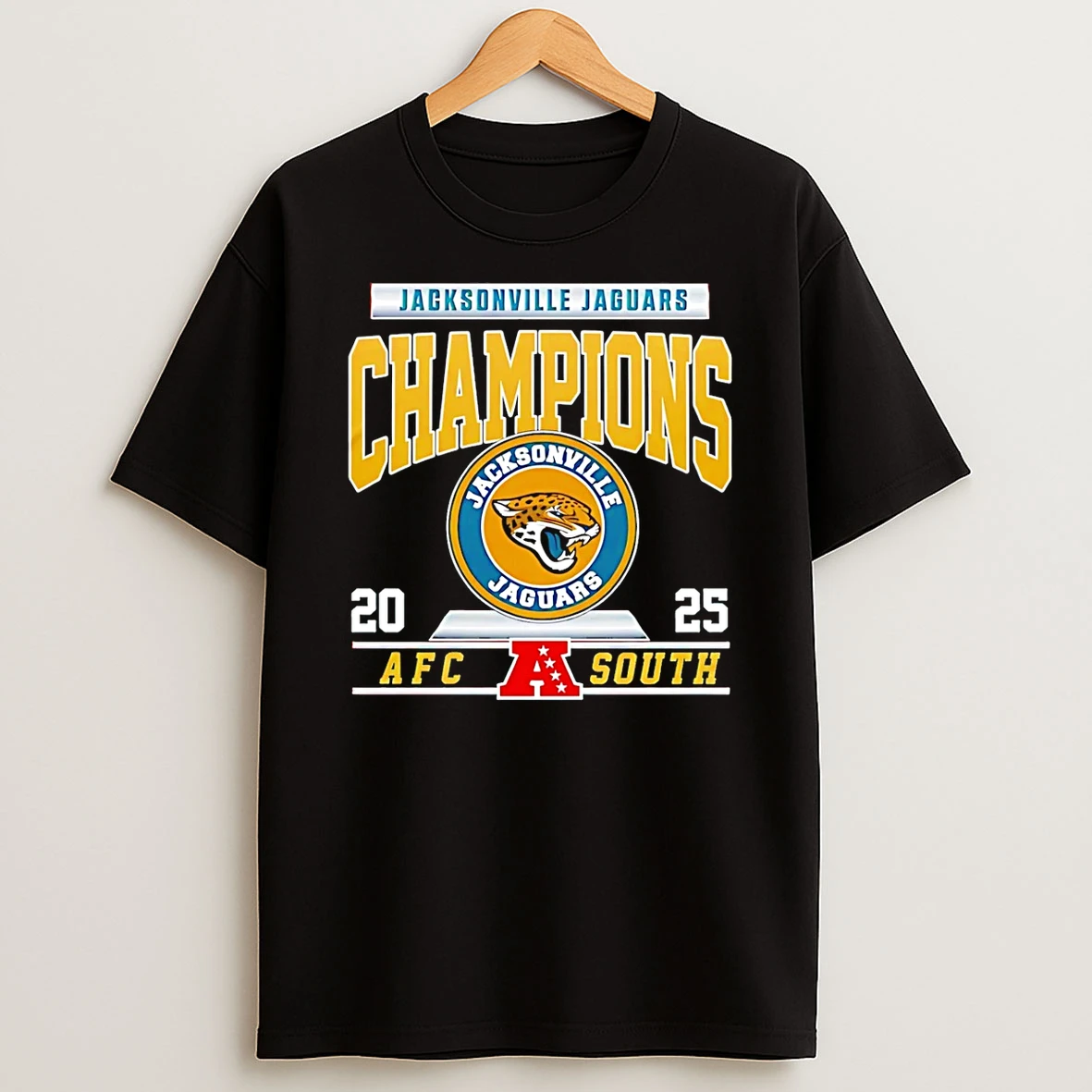 Jacksonville Jaguars Football 2025 Afc South Champions Logo T Shirt