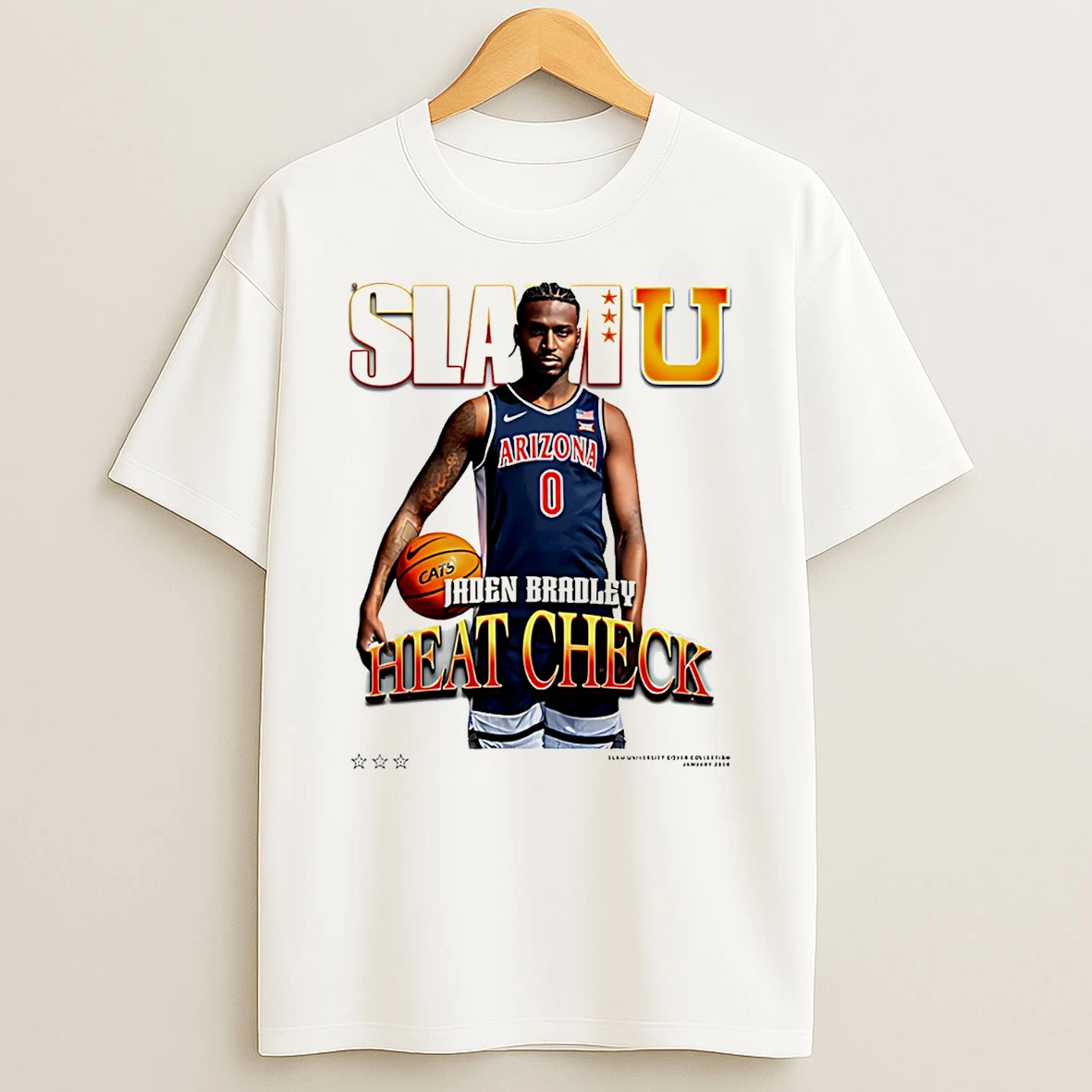 Jaden Bradley Arizona Wildcats Heart Check Slamu T Shirt