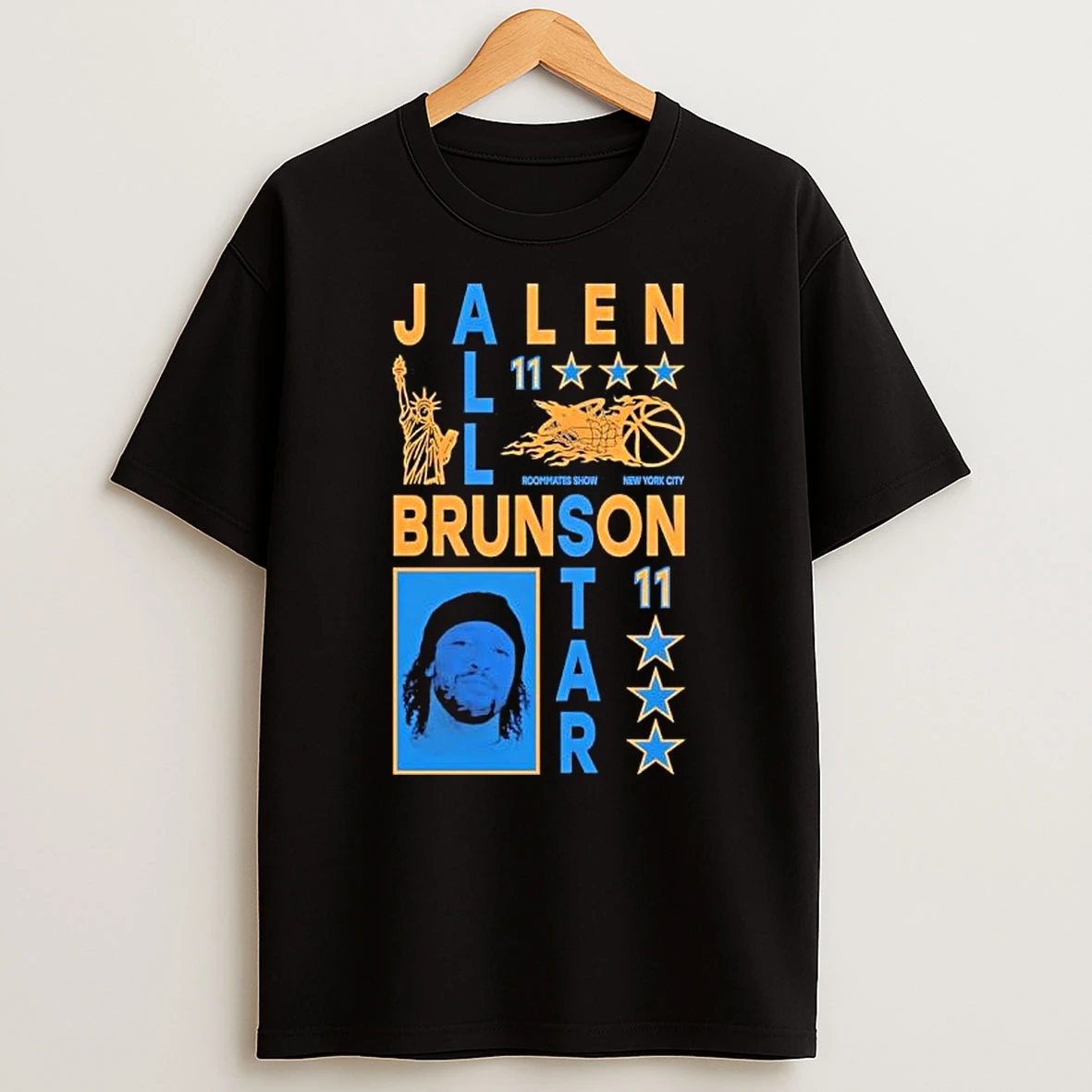 Jalen Brunson 11 New York Team Star Graphic T Shirt