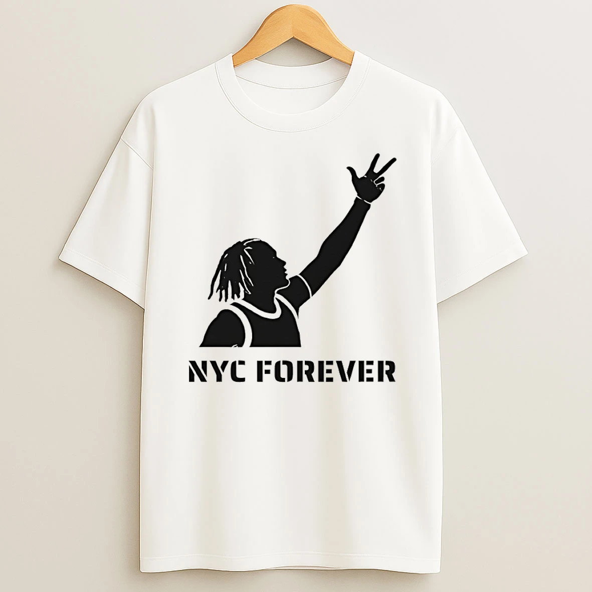Jalen Brunson Silhouette Nyc Forever New York Knicks Nba Basketball 2026 T Shirt