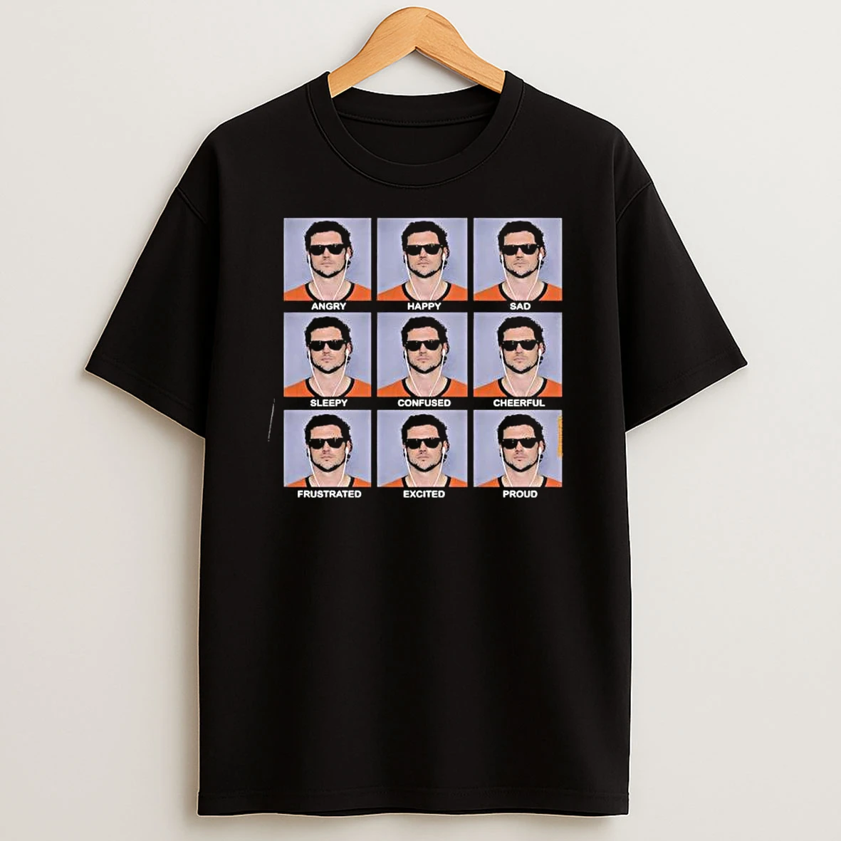 Jarrett Stidham Emotions Angry Happy Sad T Shirt