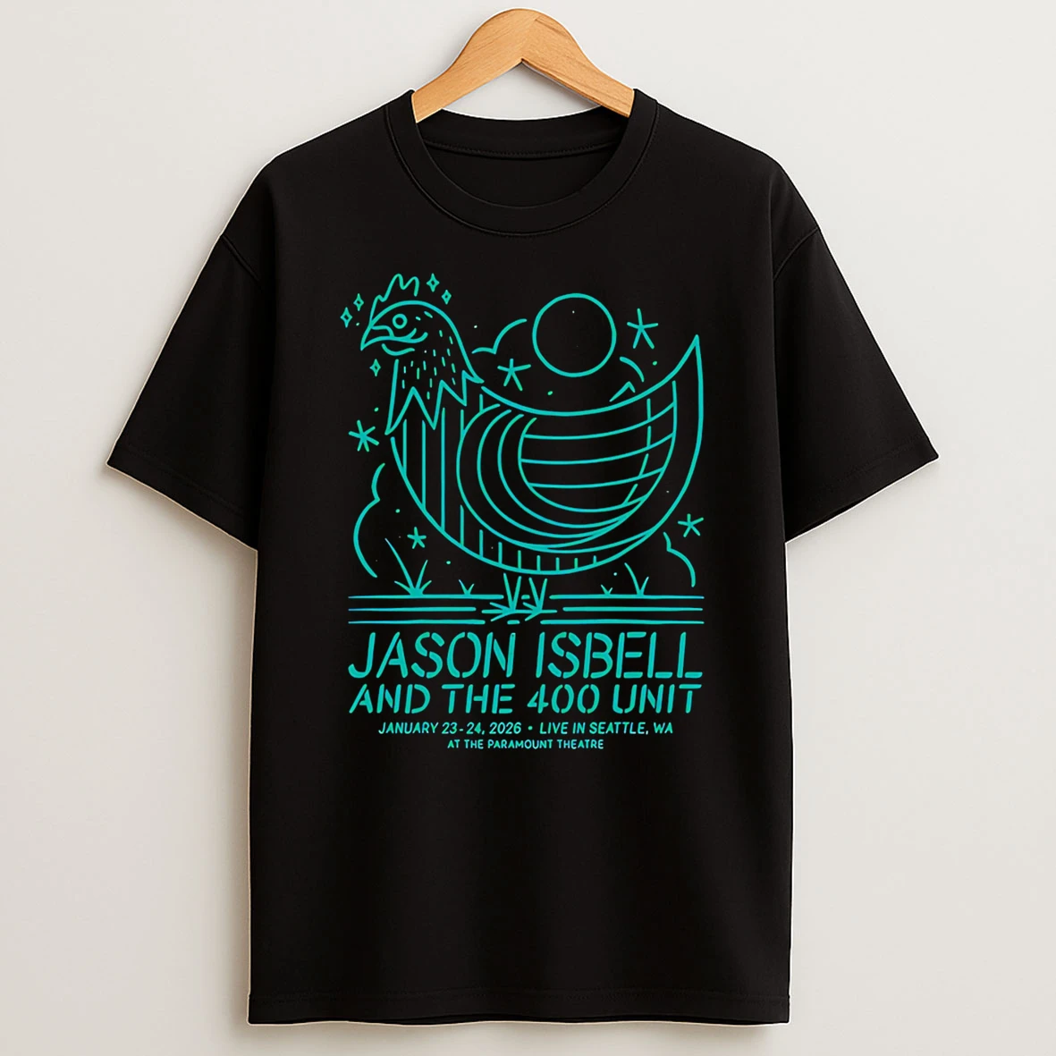 Jason Isbell And The 400 Unit 2026 Paramount Theatre Seattle Wa T Shirt