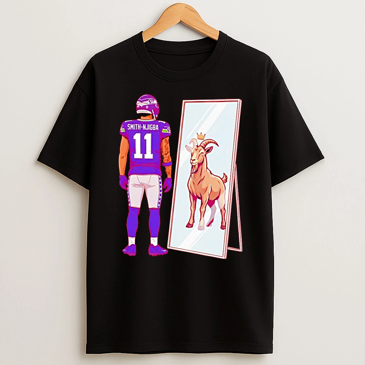 Jaxon Smith Njigba 11 Mirror Goat Seattle Seahawks Football 2026 T Shirt