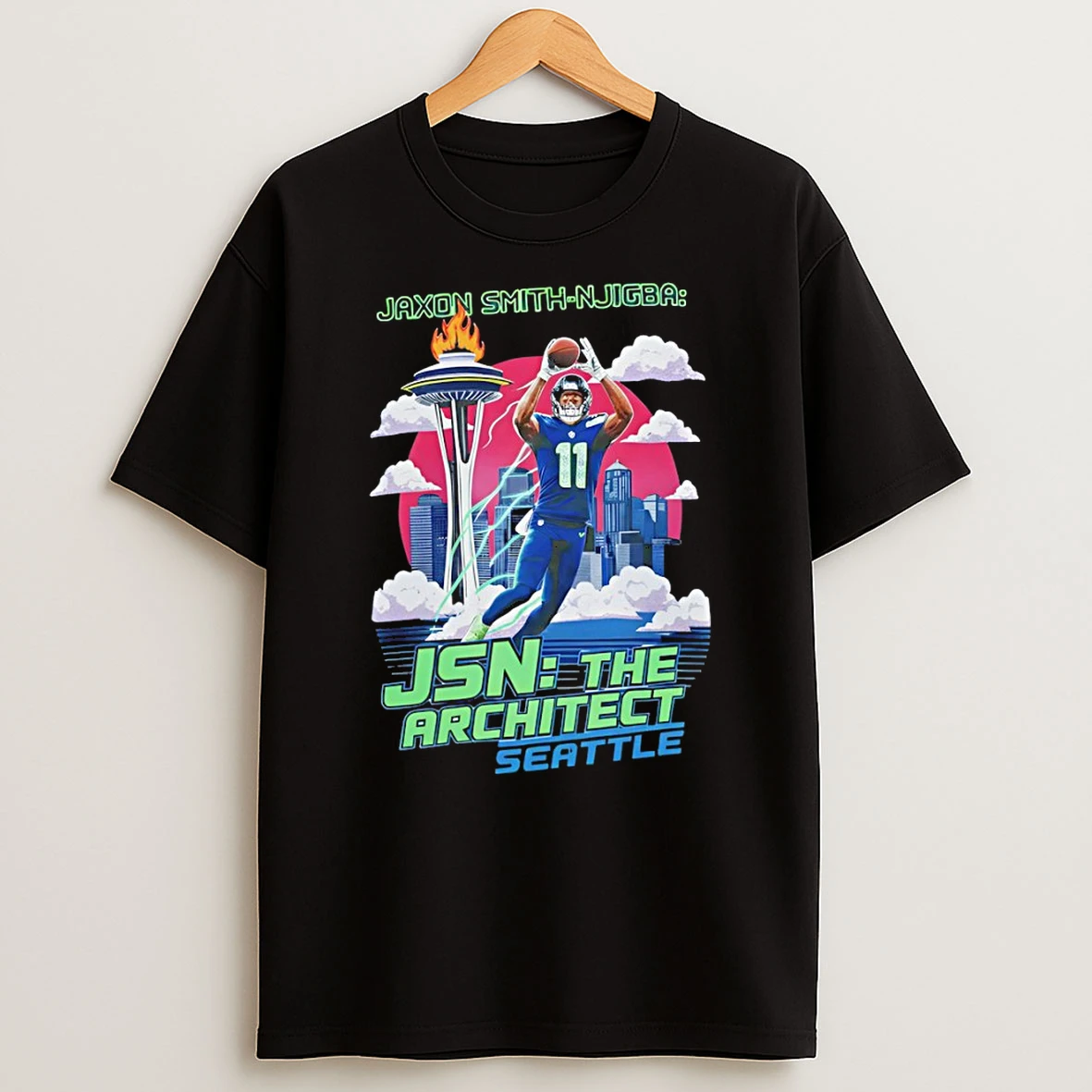 Jaxon Smith Njigba Jsn The Architect Seattle Seahawks Football Nfc Vintage T Shirt