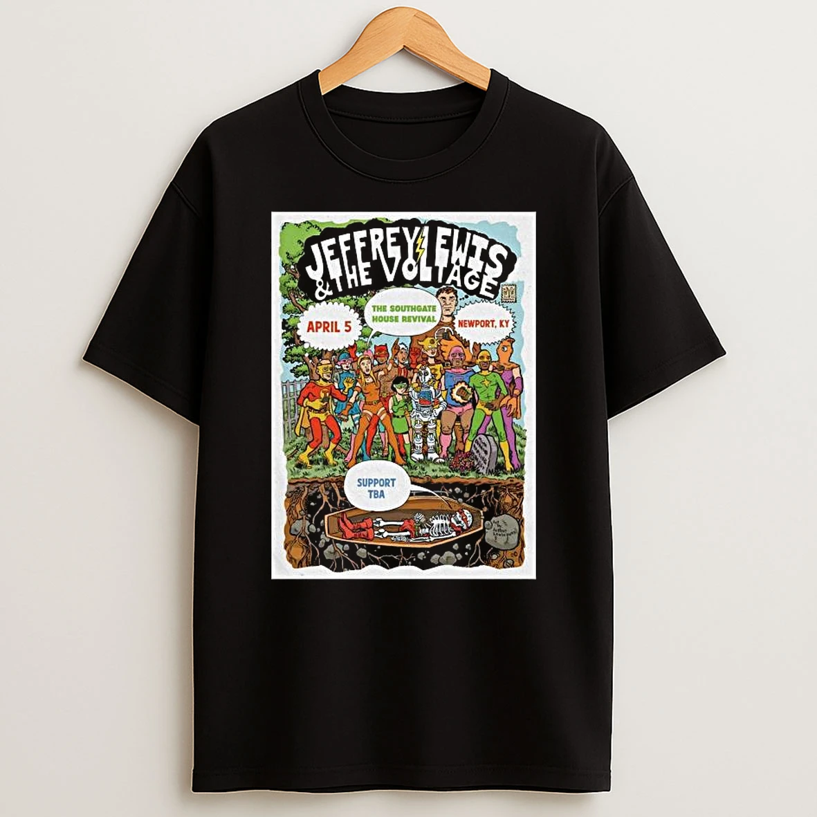 Jeffrey Lewis And The Voltage April 5 2026 The Southgate House Revival In Newport Ky T Shirt