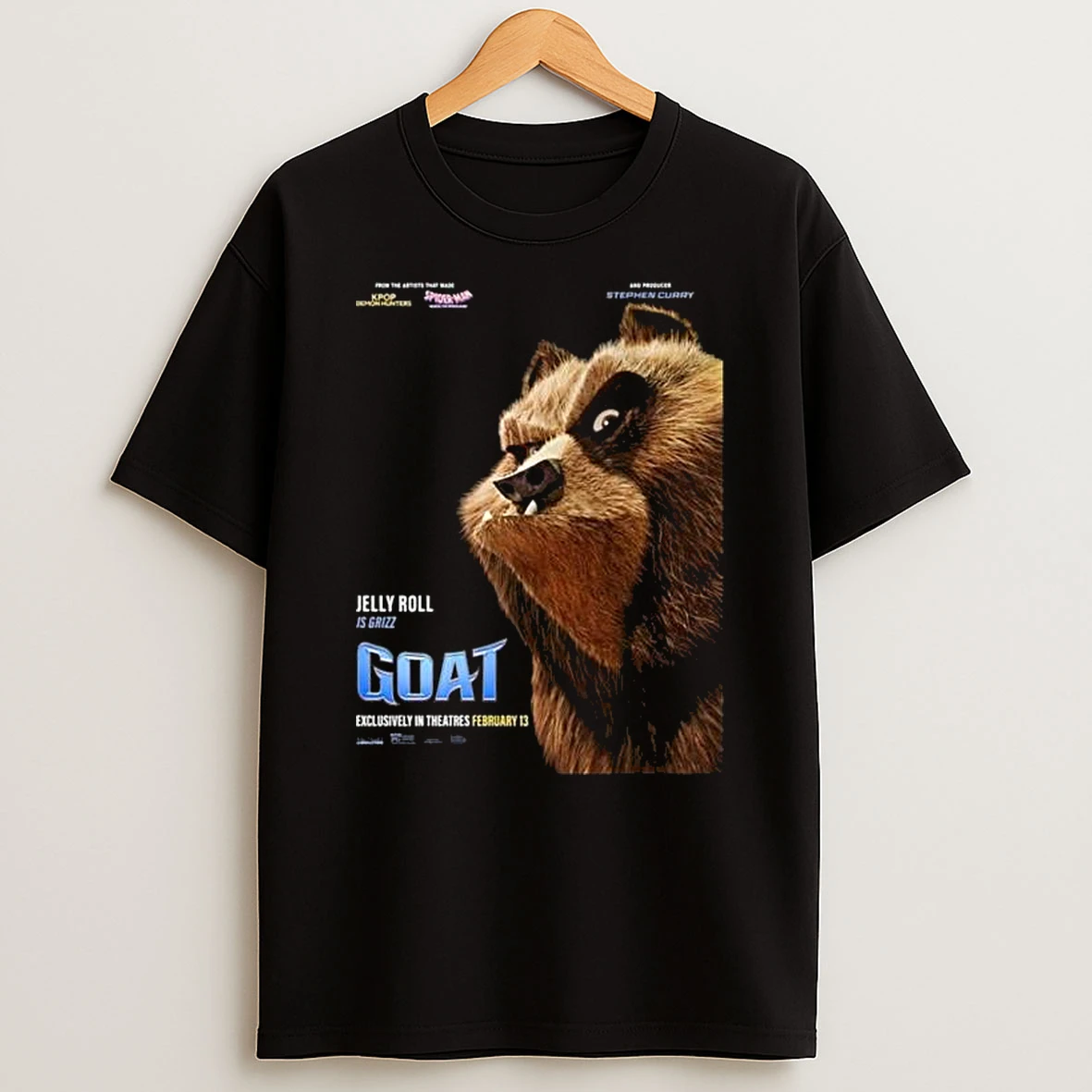 Jelly Roll Is Grizz Goat Movie Character In Theatres On February 13 2026 T Shirt