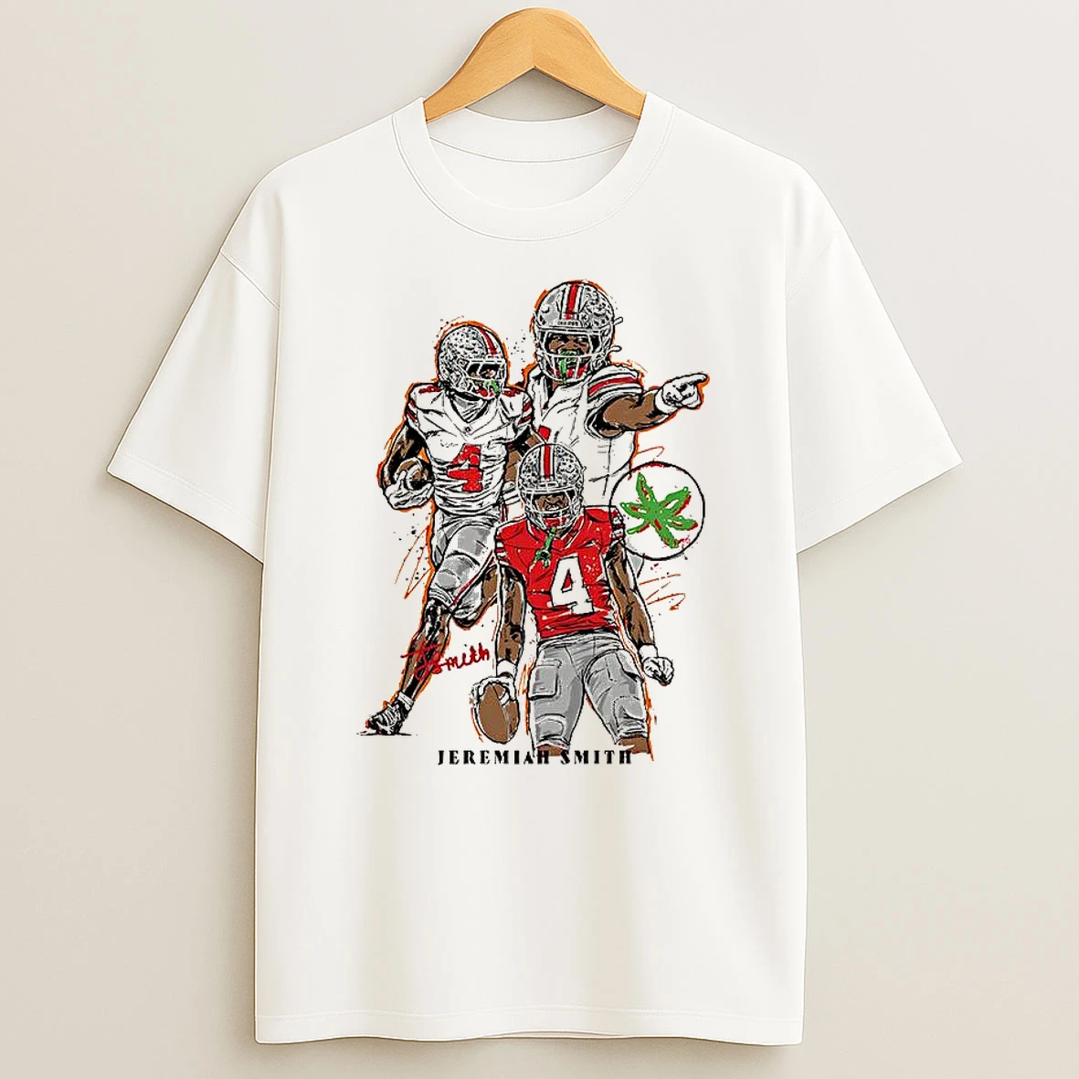 Jeremiah Smith Ohio State Buckeyes Ncaa Football Graphic Logo Signature T Shirt