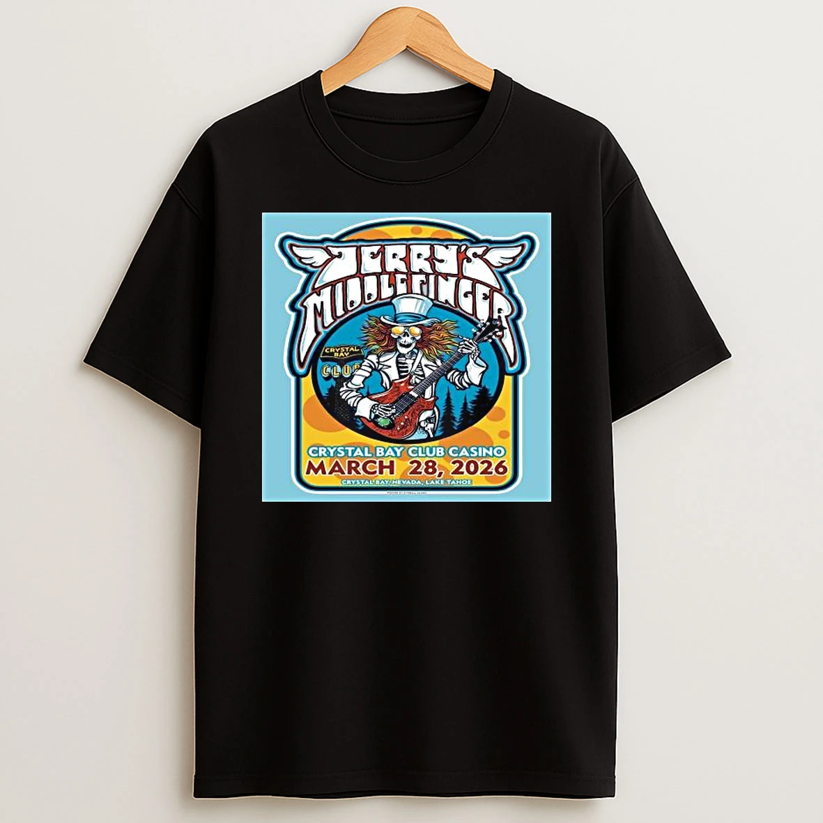 Jerrys Middle Finger Crystal Bay Nevada March 28 2026 Concert T Shirt