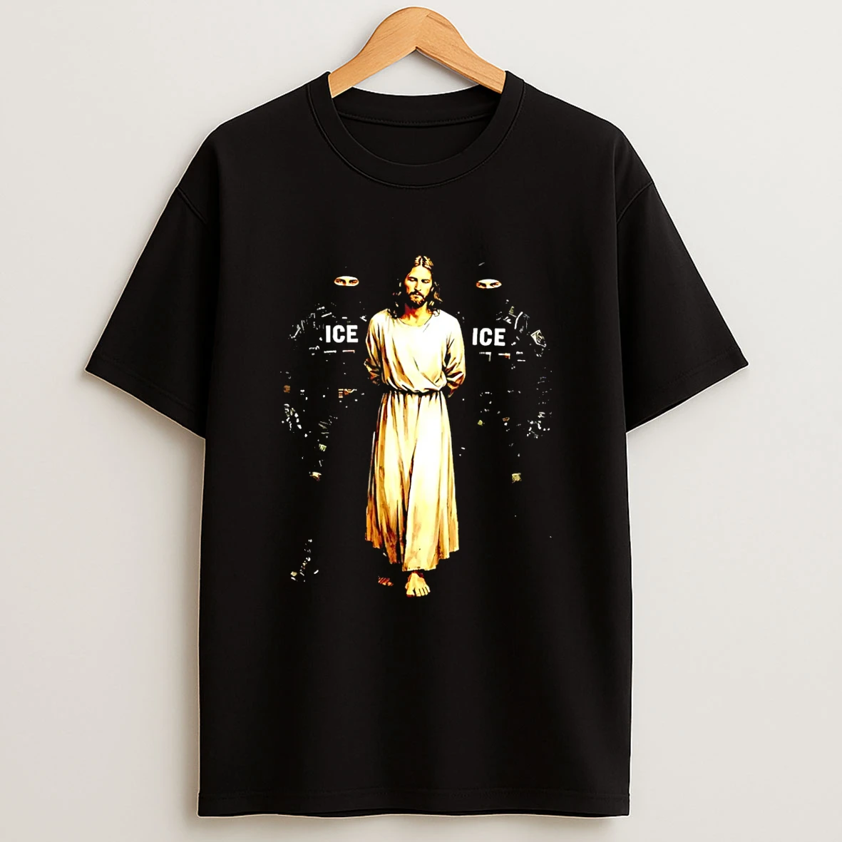 Jesus Arrested Parody Anti Ice T Shirt