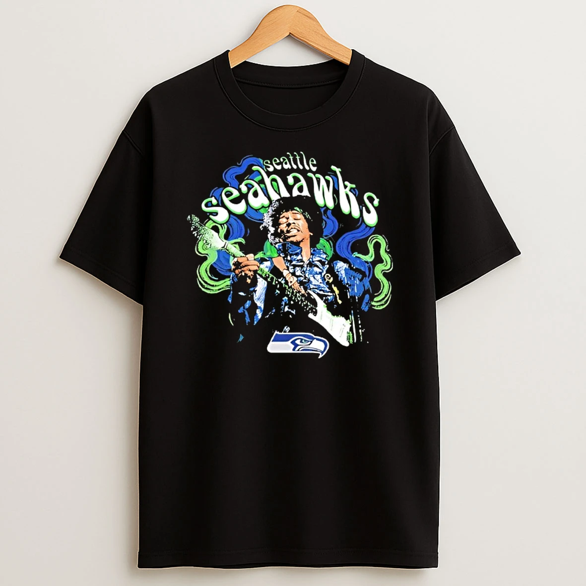 Jimi Hendrix Seattle Seahawks Football T Shirt