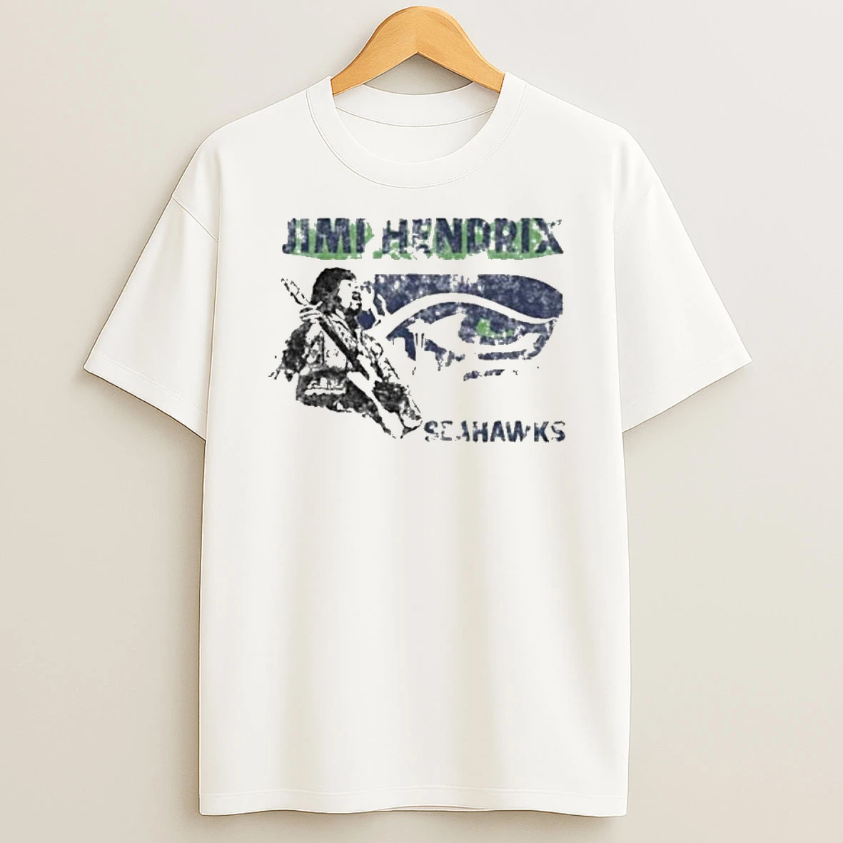 Jimi Hendrix X Seattle Seahawks Heather T Shirt