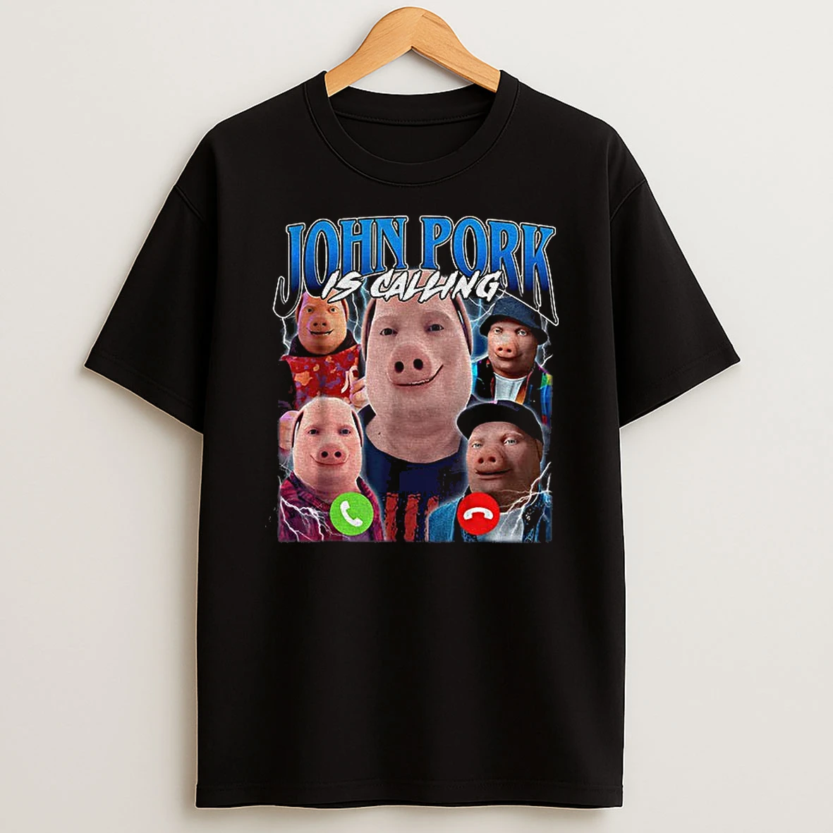 John Pork Is Calling Graphic T Shirt