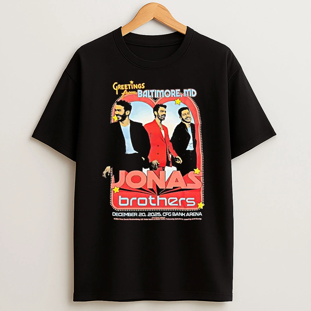 Jonas Brothers Greetings From Your Hometown Baltimore Md Show T Shirt