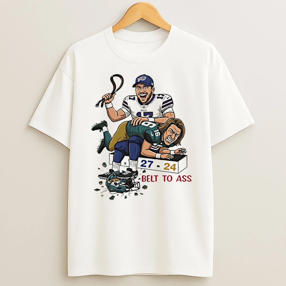 Josh Allen Trevor Lawrence Belt To Ass Buffalo Bills 27 Jaguars 24 T Shirt