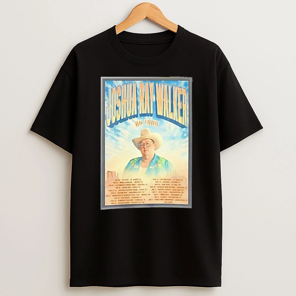 Joshua Ray Walker On Tour 2026 Dates T Shirt