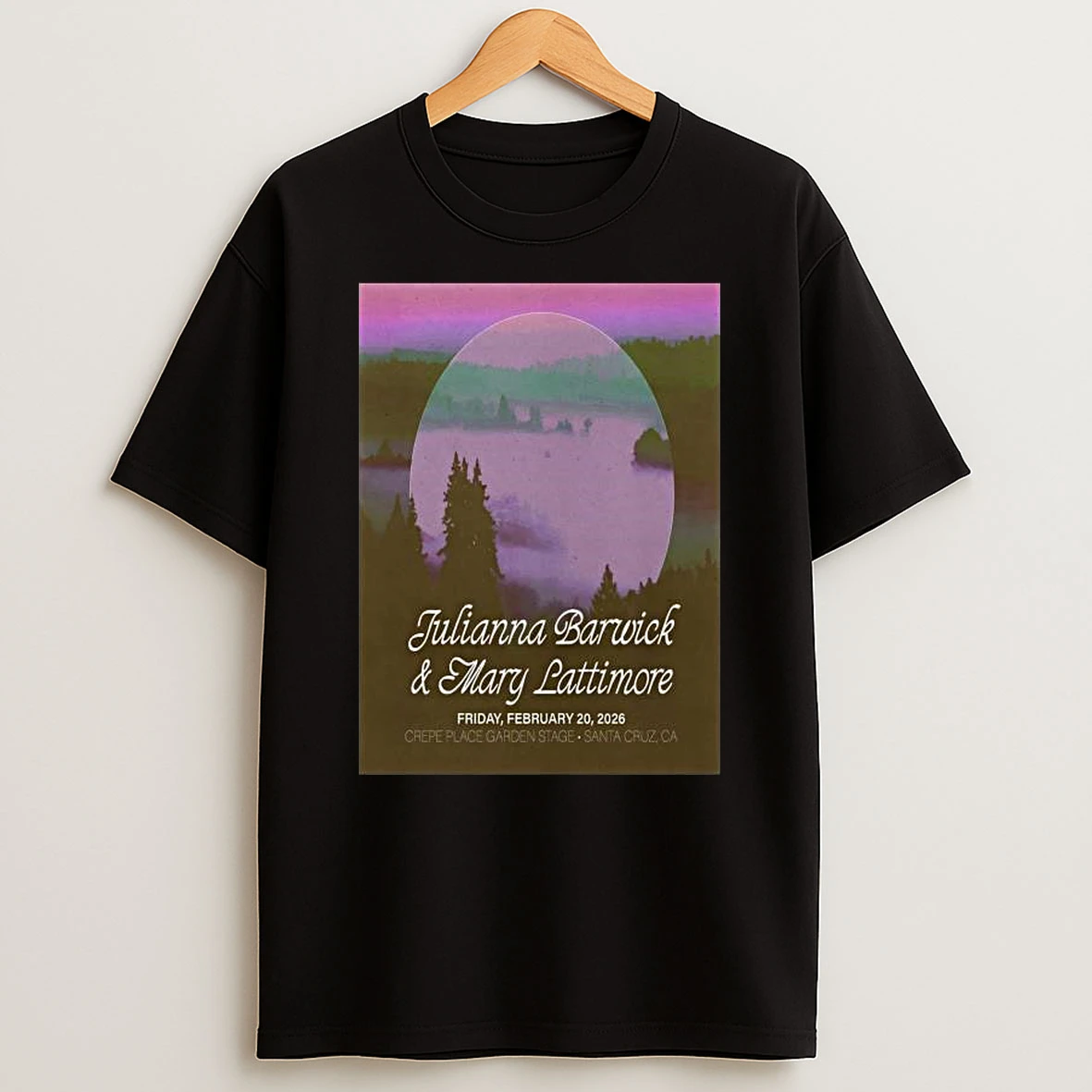 Julianna Barwick With Mary Lattimore Santa Cruz Ca On Feb 20 2026 Tour T Shirt