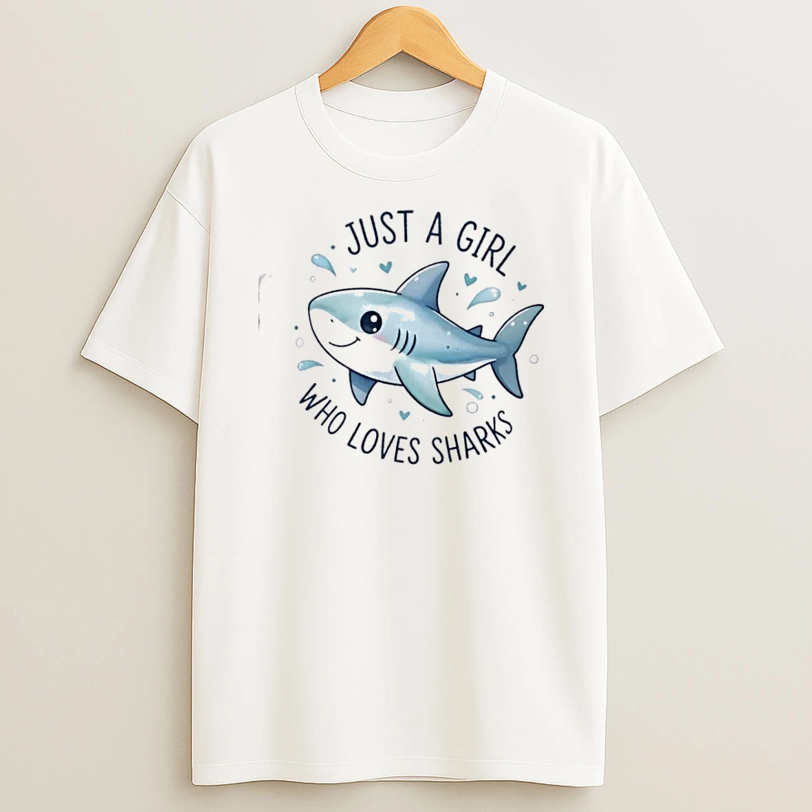 Just A Girl Who Loves Sharks Cute T Shirt