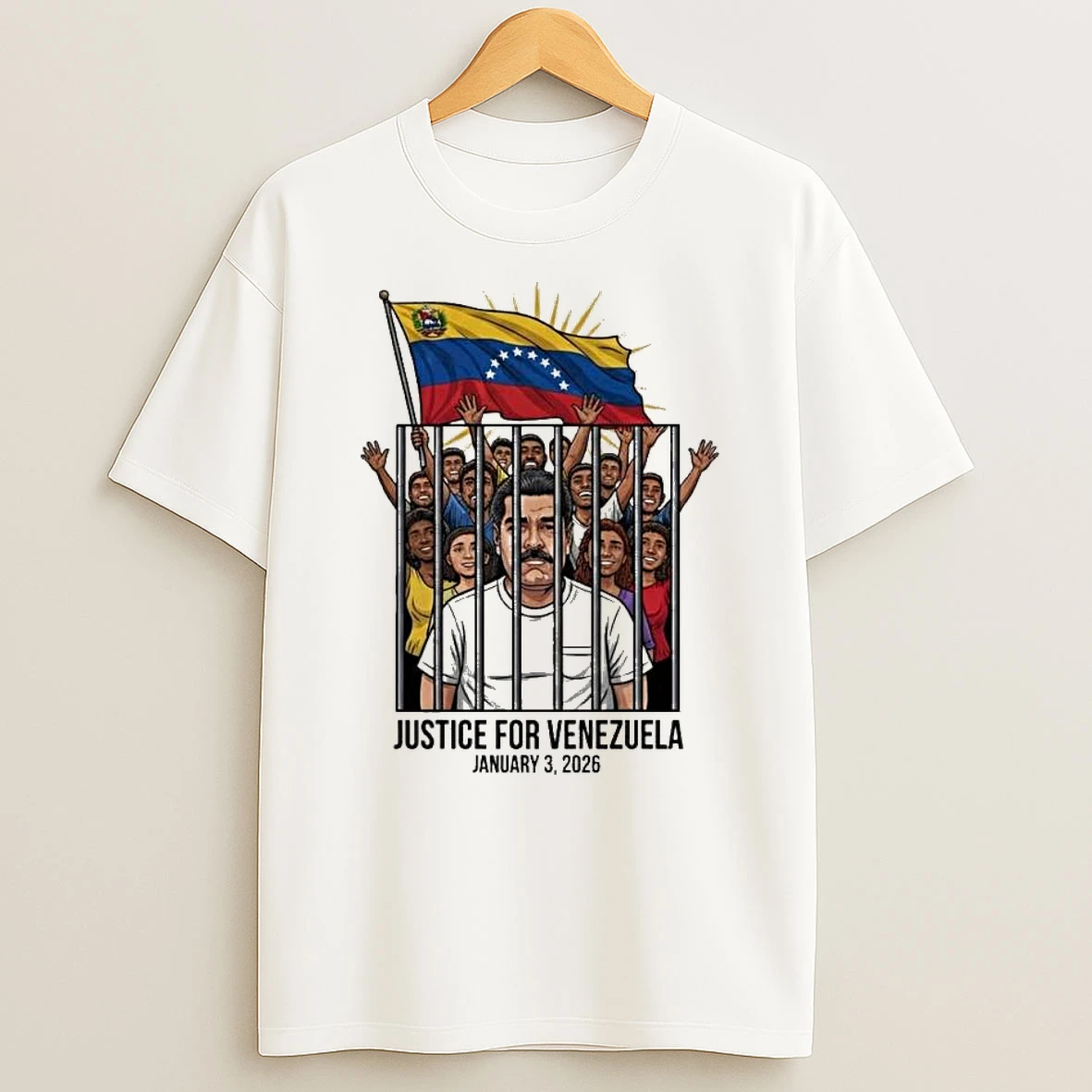 Justice For Venezuela No More Dictatorship January 3 2026 Democracy T Shirt