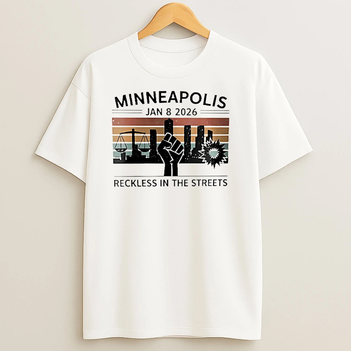 Justice For Renee Nicole Good Minneapolis 2026 Reckless In The Streets Circle T Shirt