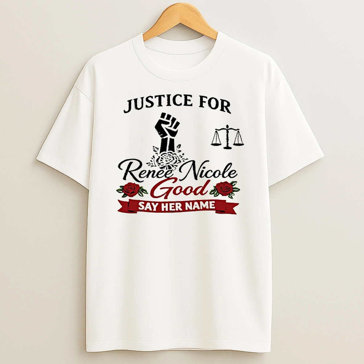 Justice For Renee Nicole Good Say Her Name 2026 Circle T Shirt