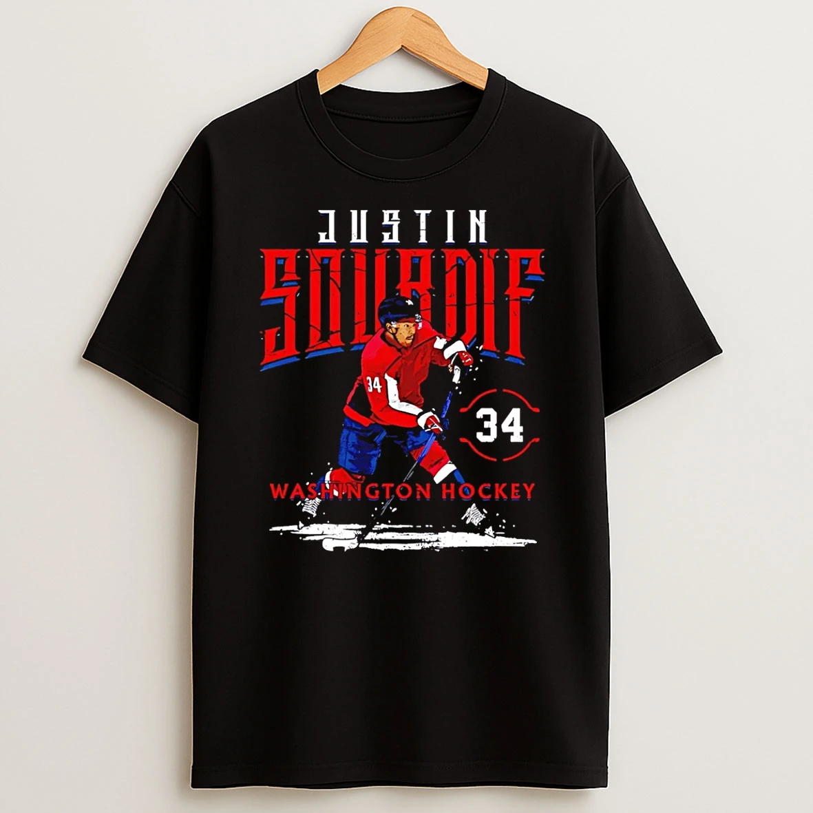 Justin Sourdif Washington Capitals Player Name T Shirt
