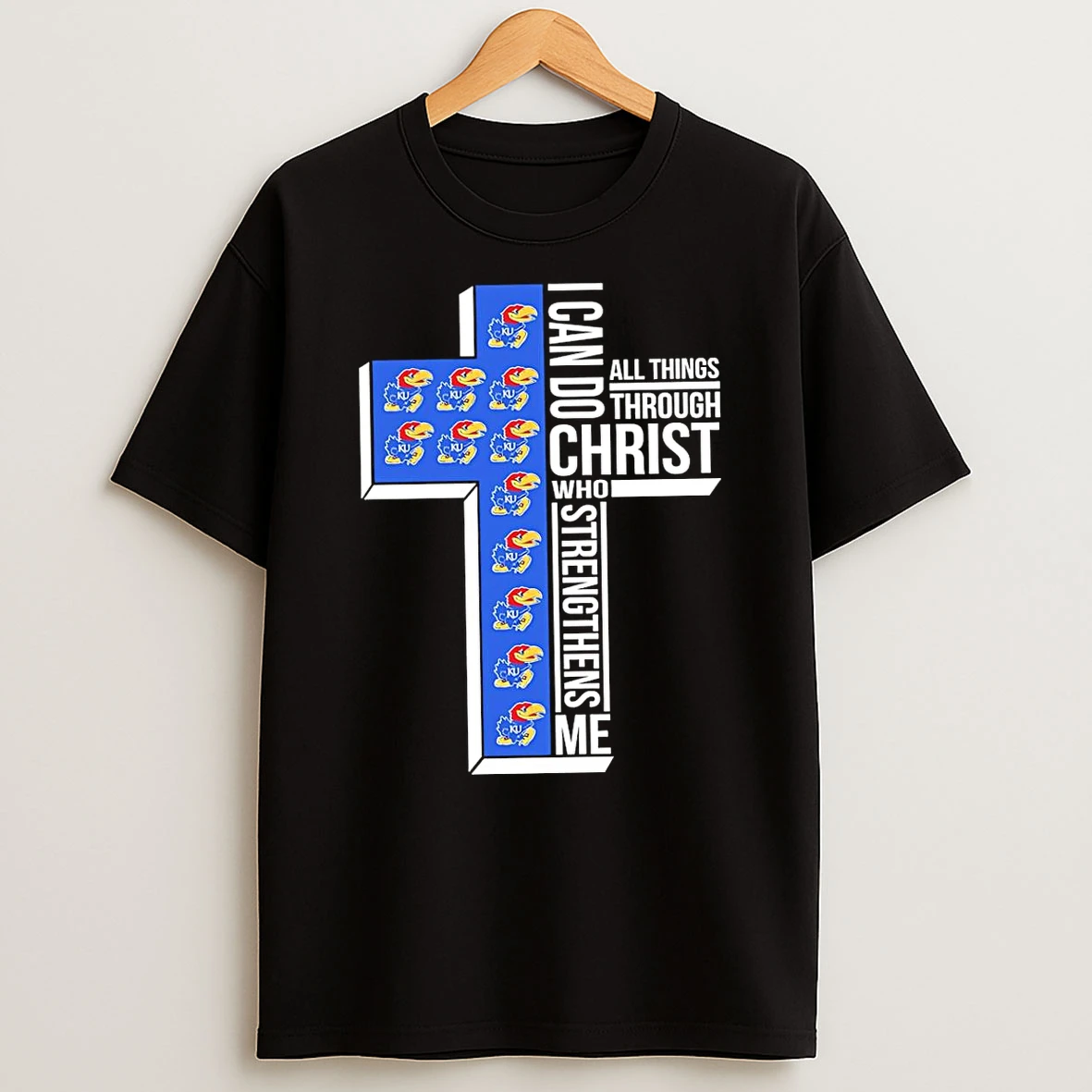 Kansas Jayhawks Womens Basketball I Can All Things Do Through Christ Who Strengthens Me T Shirt