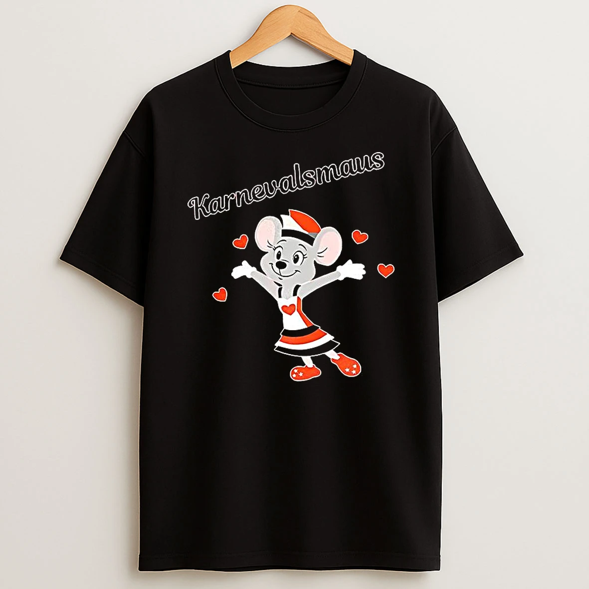 Karnevalsmaus Carnival Mouse Heart Cartoon T Shirt